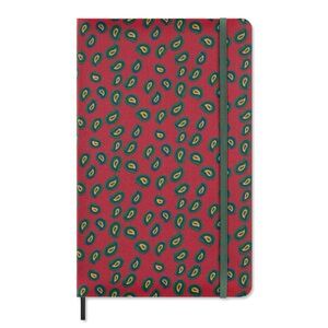 MOLESKINE Silk Collection Lined Notebook Colour Bordeaux Red Green Pattern NWT